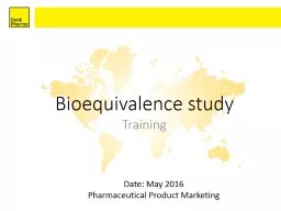 Bioequivalence study Training