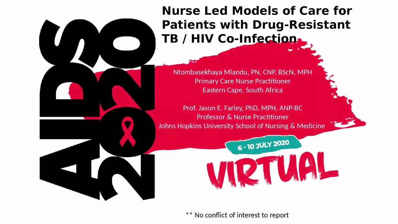 Nurse Led Models of Care for Patients with Drug-Resistant TB / HIV Co-Infection