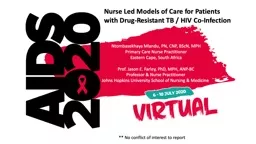 Nurse Led Models of Care for Patients with Drug-Resistant TB / HIV Co-Infection