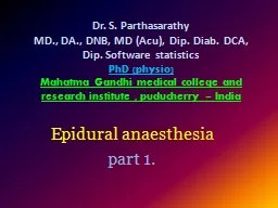 Dr . S.  Parthasarathy