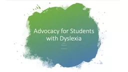 Advocacy for Students with Dyslexia