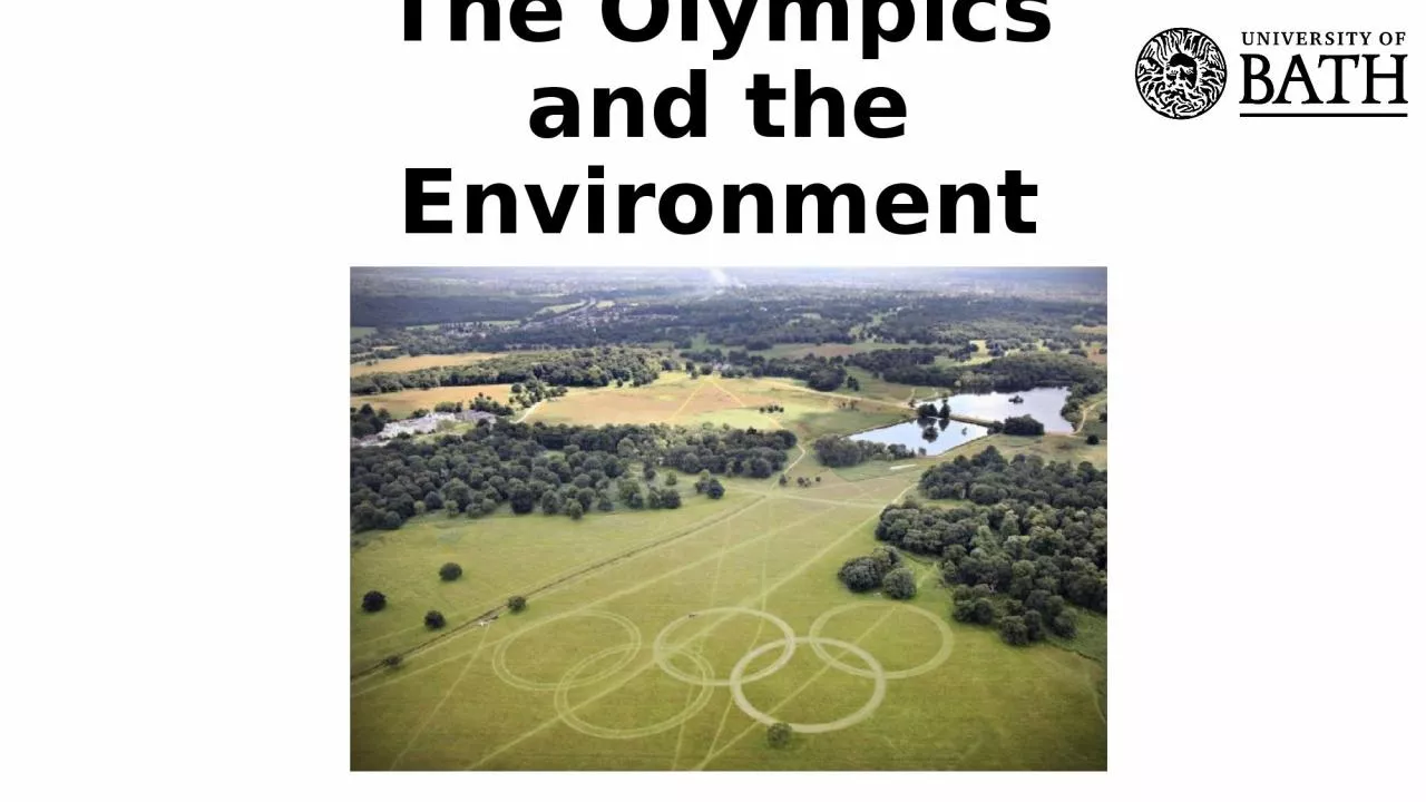 PPT-The Olympics and the Environment