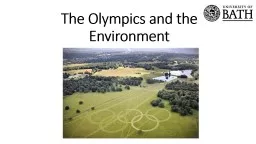 The Olympics and the Environment