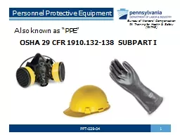 Personnel Protective Equipment