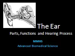 The Ear Parts, Functions and Hearing Process