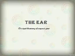 The EAR Clinical Anatomy of second year