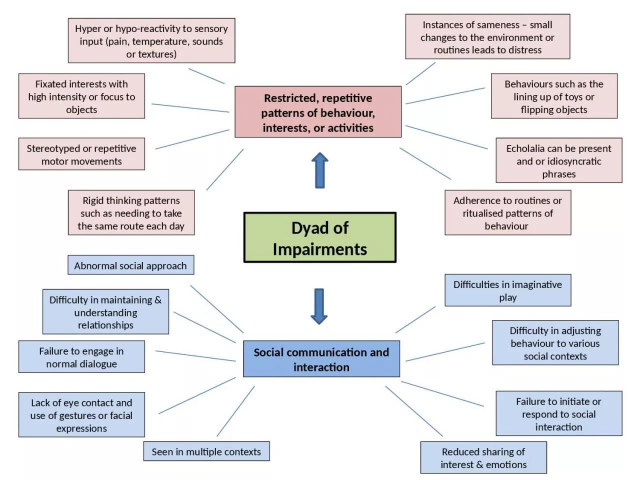 Dyad of Impairments Restricted, repetitive patterns of behaviour, interests, or activities