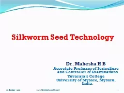 Silkworm Seed Technology