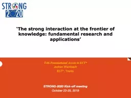 TA6-Transnational Access to ECT*