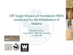 Off-Target Impacts of Ivermectin-MDA conducted for the Elimination of Malaria