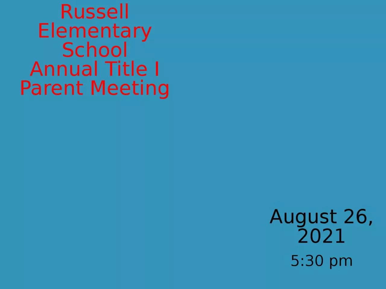 Russell Elementary School