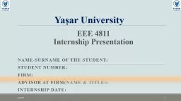 EEE  4811 Internship  Presentation