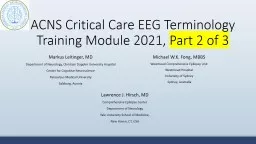 ACNS Critical Care EEG Terminology