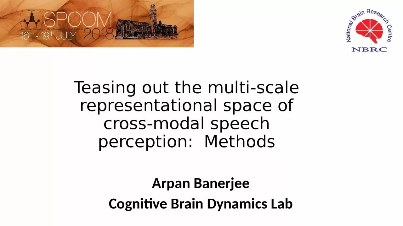 Teasing out the multi-scale representational space of cross-modal speech perception: 