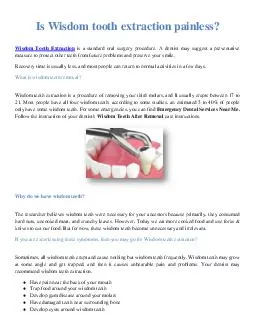 Is Wisdom tooth extraction painless?