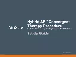 Hybrid AF ™   Convergent Therapy Procedure