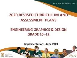 2020 REVISED CURRICULUM AND ASSESSMENT PLANS