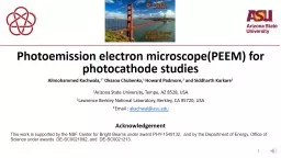 Photoemission electron microscope(PEEM) for photocathode studies