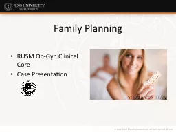 Family Planning RUSM Ob-Gyn Clinical Core
