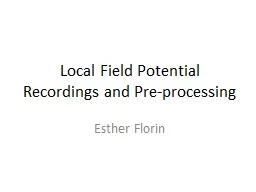Local  Field Potential  Recordings
