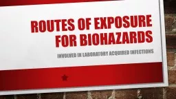 Routes of Exposure for Biohazards