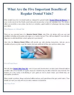 What Are the Five Important Benefits of Regular Dental Visits?