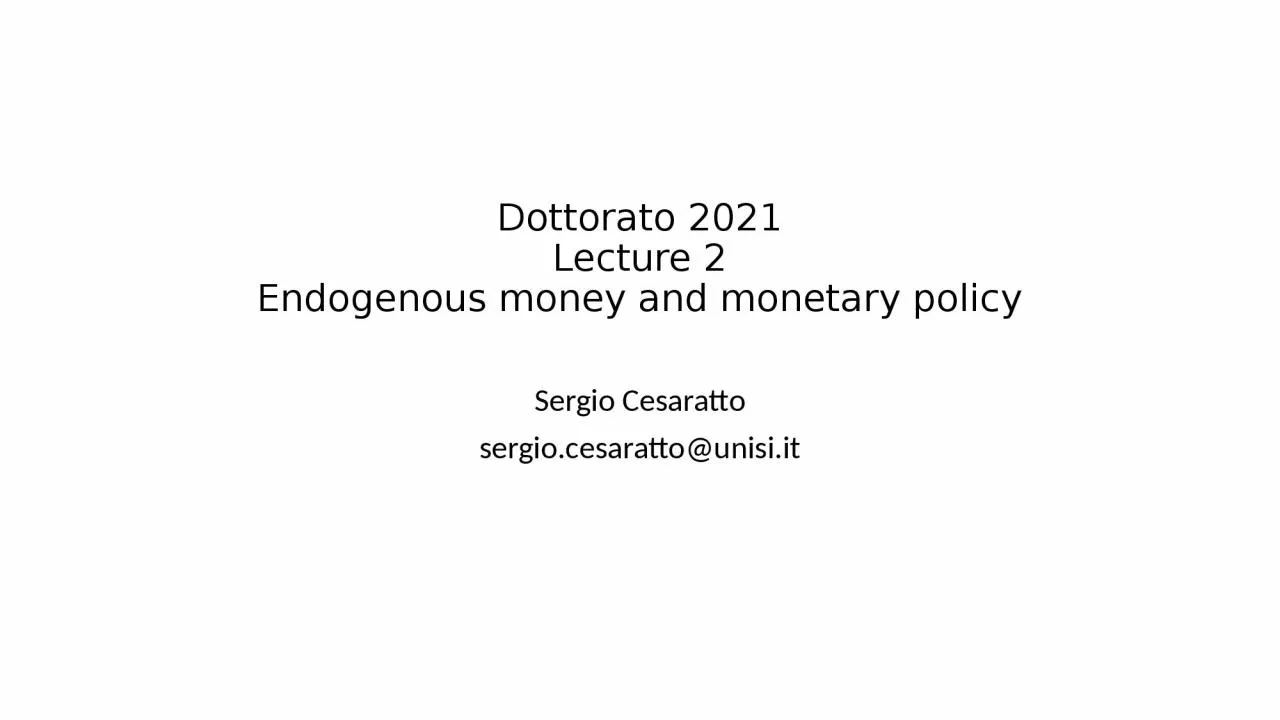 Dottorato  2021 Lecture 2