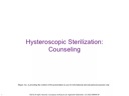 Hysteroscopic Sterilization: