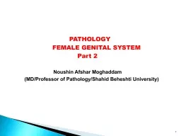 PATHOLOGY          FEMALE GENITAL SYSTEM