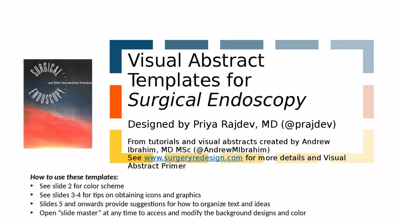 Visual Abstract Templates for