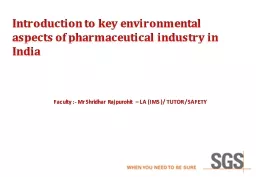 Introduction to key  environmental
