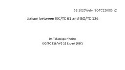 Liaison between IEC/TC 61 and ISO/TC 126