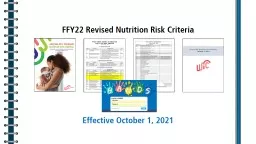 FFY22 Revised Nutrition Risk Criteria