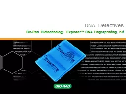 DNA Detectives Bio-Rad Biotechnology