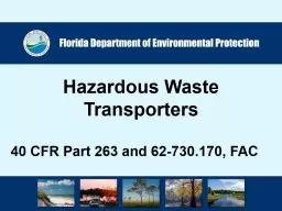 Hazardous Waste Transporters