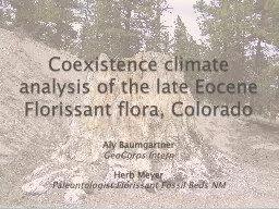 Coexistence climate analysis of the late Eocene Florissant flora, Colorado