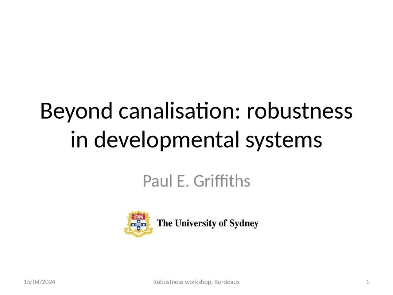 Beyond canalisation: robustness in developmental systems