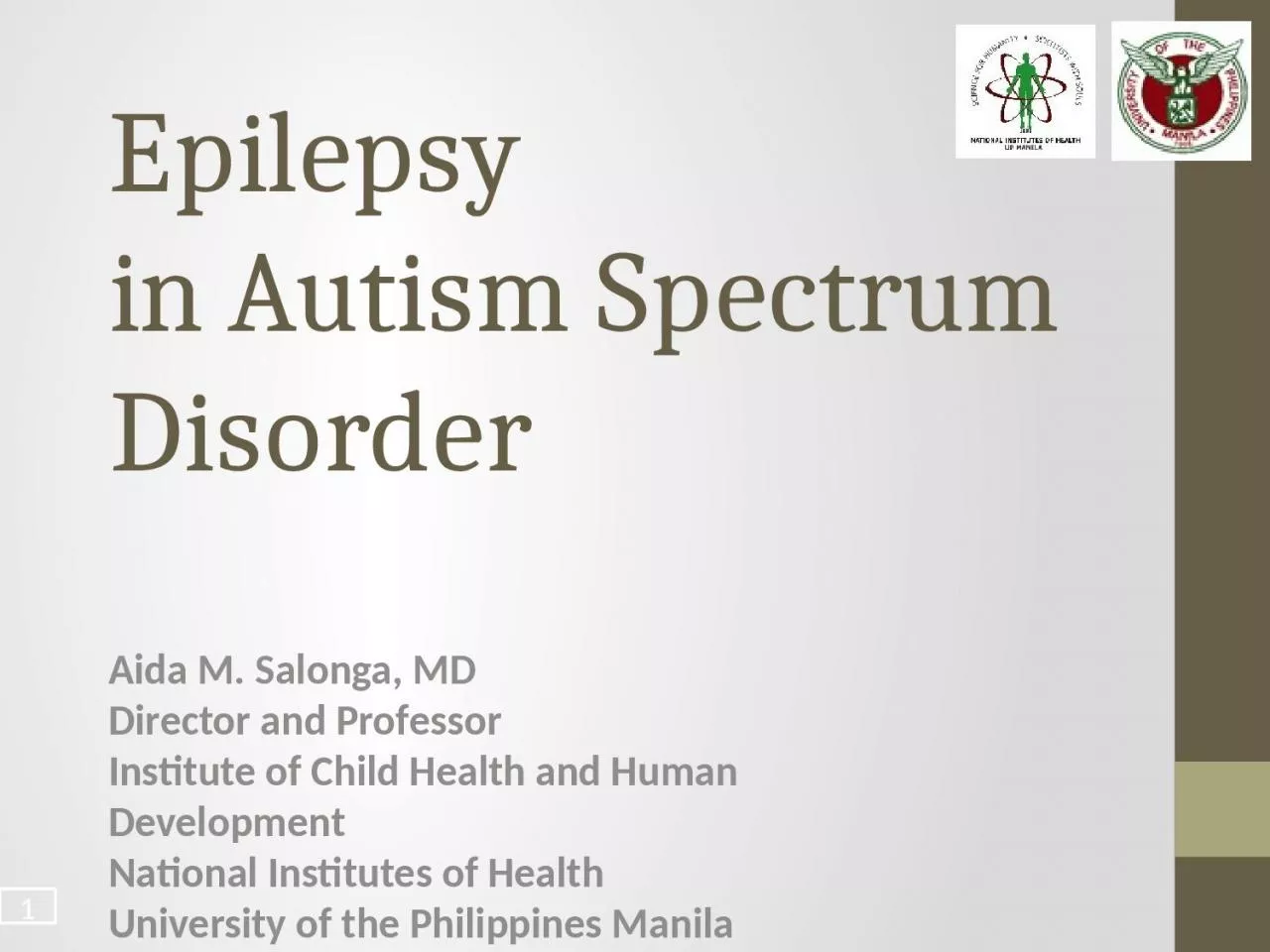 Epilepsy  in Autism Spectrum Disorder