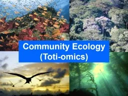 Community Ecology (Toti-omics)