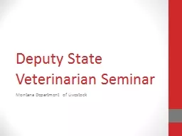 Deputy State Veterinarian Seminar
