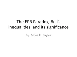 The EPR Paradox, Bell’s inequalities, and its significance