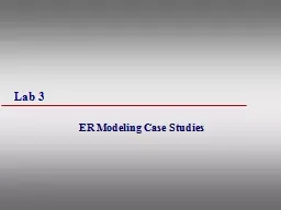 Lab 3 ER Modeling Case Studies