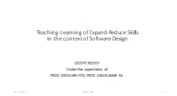 Teaching-Learning of Expand-Reduce Skills