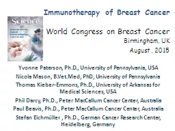 Immunotherapy of Breast Cancer