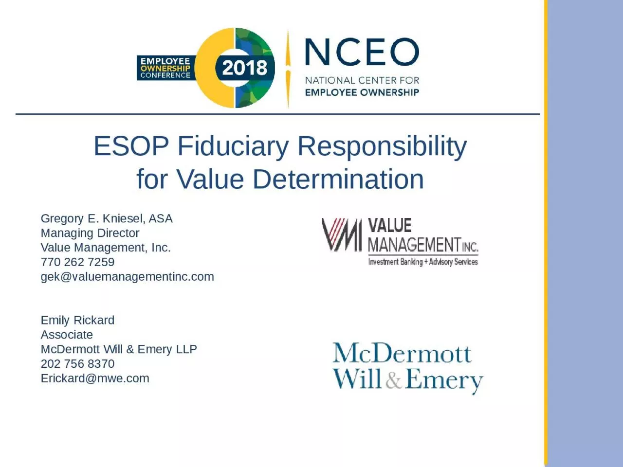 ESOP Fiduciary Responsibility for Value Determination