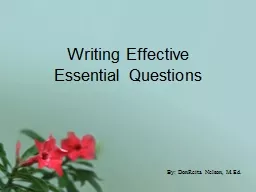 Writing Effective Essential