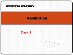 Sterilization Industrial Pharmacy