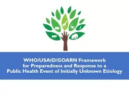 WHO/USAID/GOARN Framework