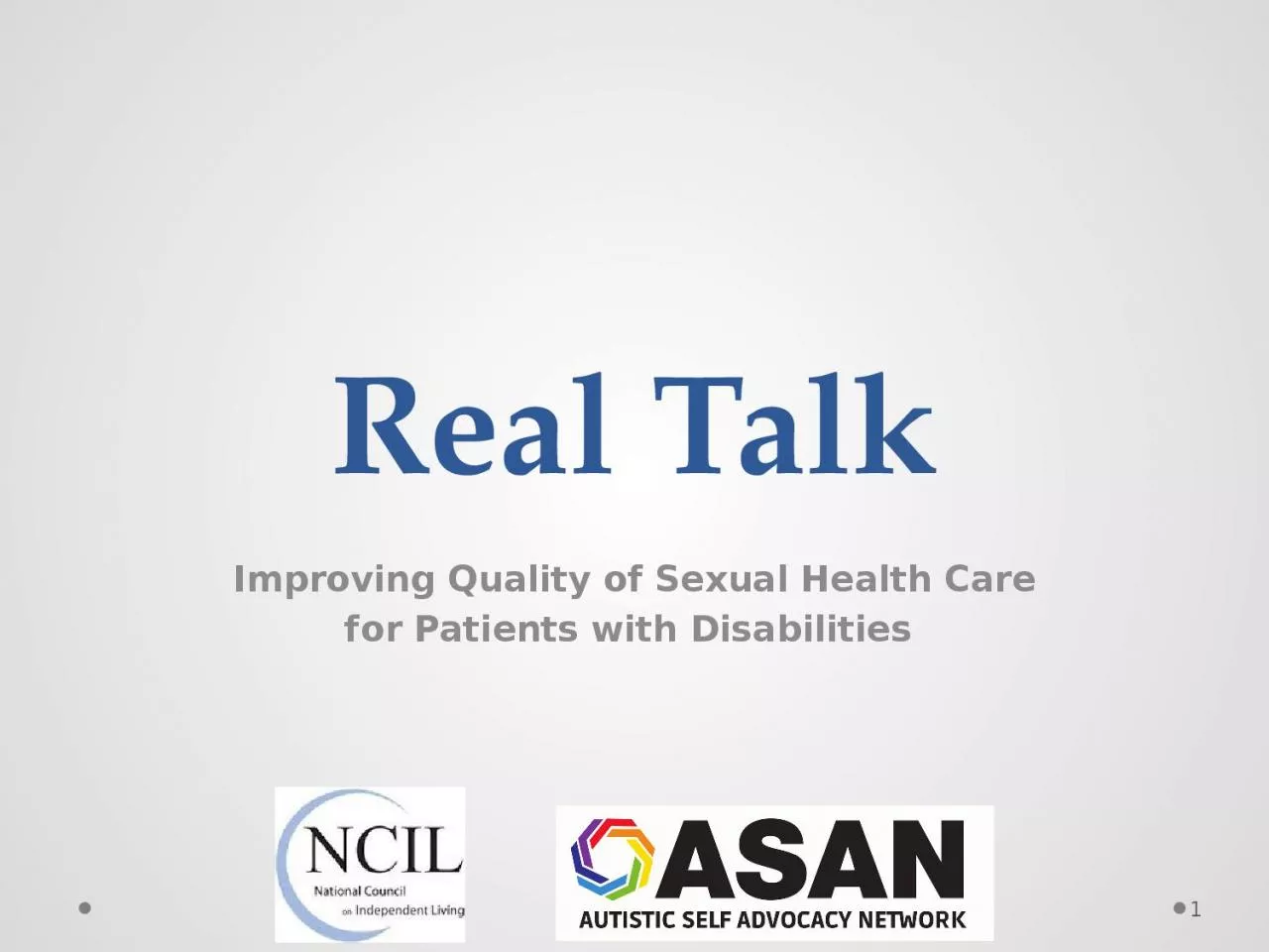 Real Talk Improving  Quality of Sexual Health Care