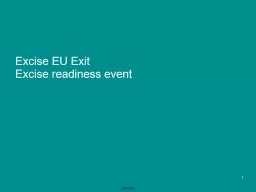 Excise EU Exit Excise readiness event